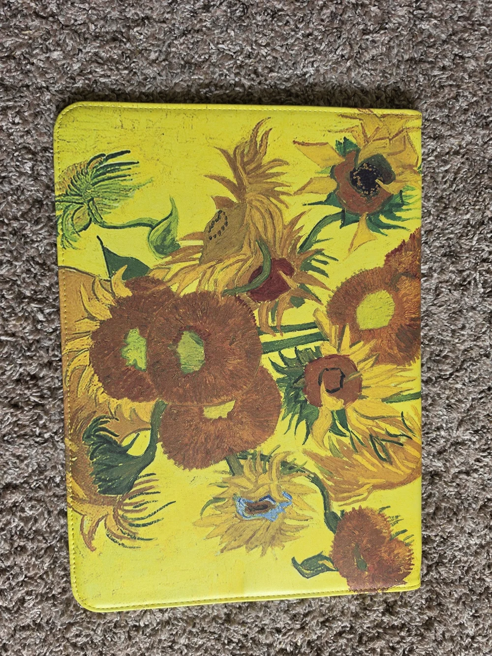 Van Gogh-Sunflower Canvas Tablet Case - Bright Yellow Floral